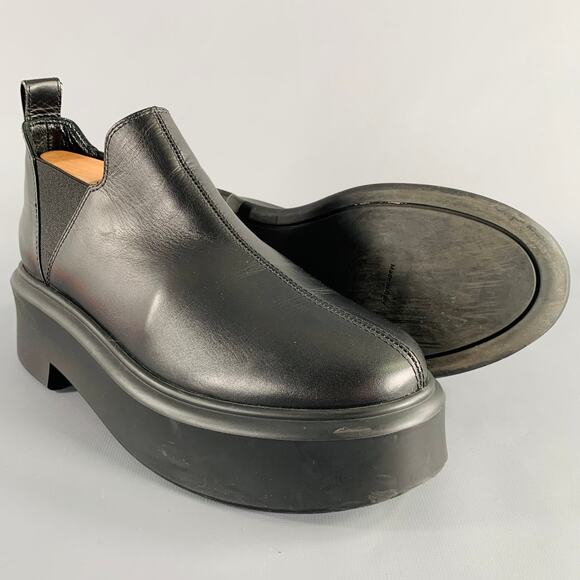 THE ROW Size 7.5 Black Leather Platform Chelsea Boots - Picture 5 of 9